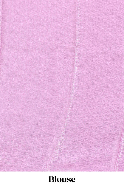Blue & pink dual shade floral design georgette saree with contrast zari border and blouse
