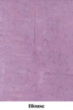 Electric lavender floral design georgette saree with self border and matching blouse