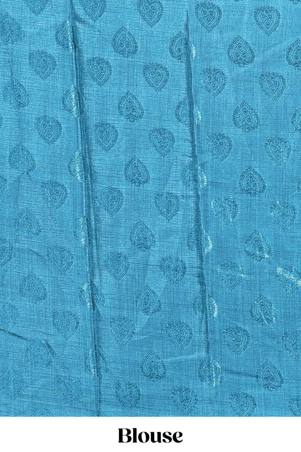 Blue floral design georgette saree with contrast border and matching blouse
