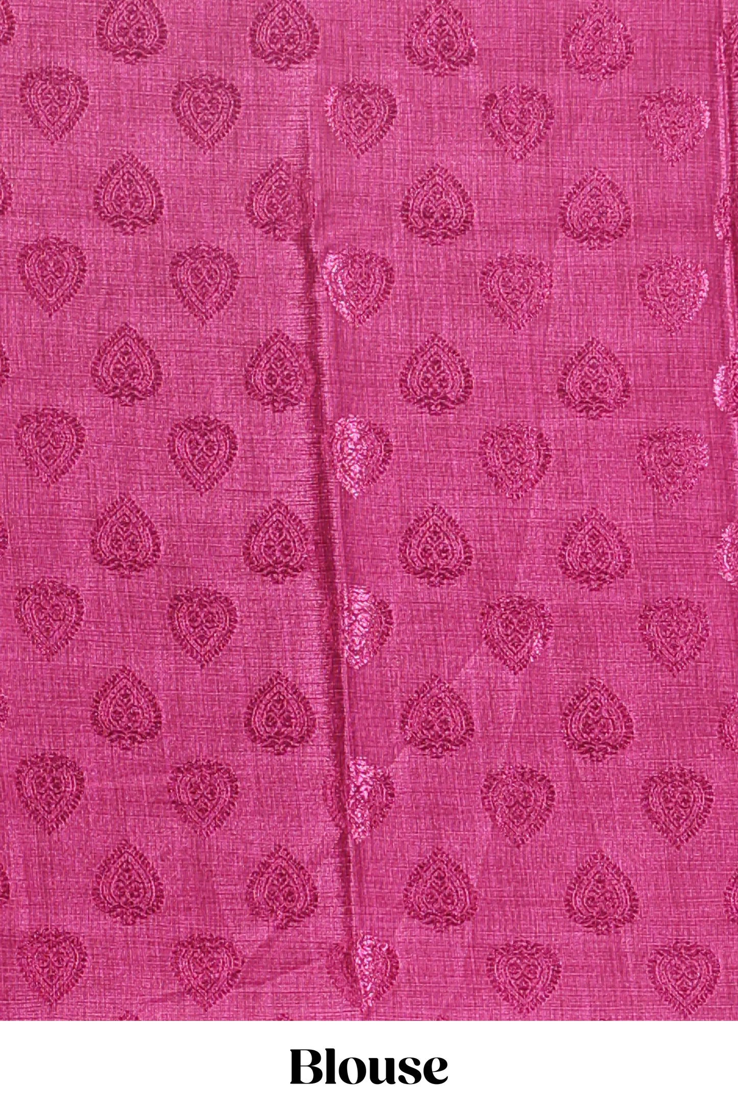 Magenta floral design georgette saree with contrast border and matching blouse