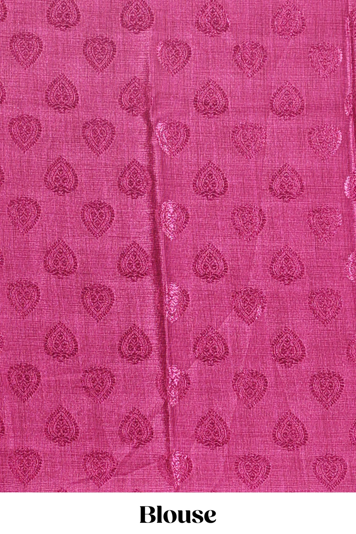 Magenta floral design georgette saree with contrast border and matching blouse