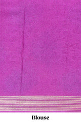 Lavender floral design georgette saree with self border and matching blouse