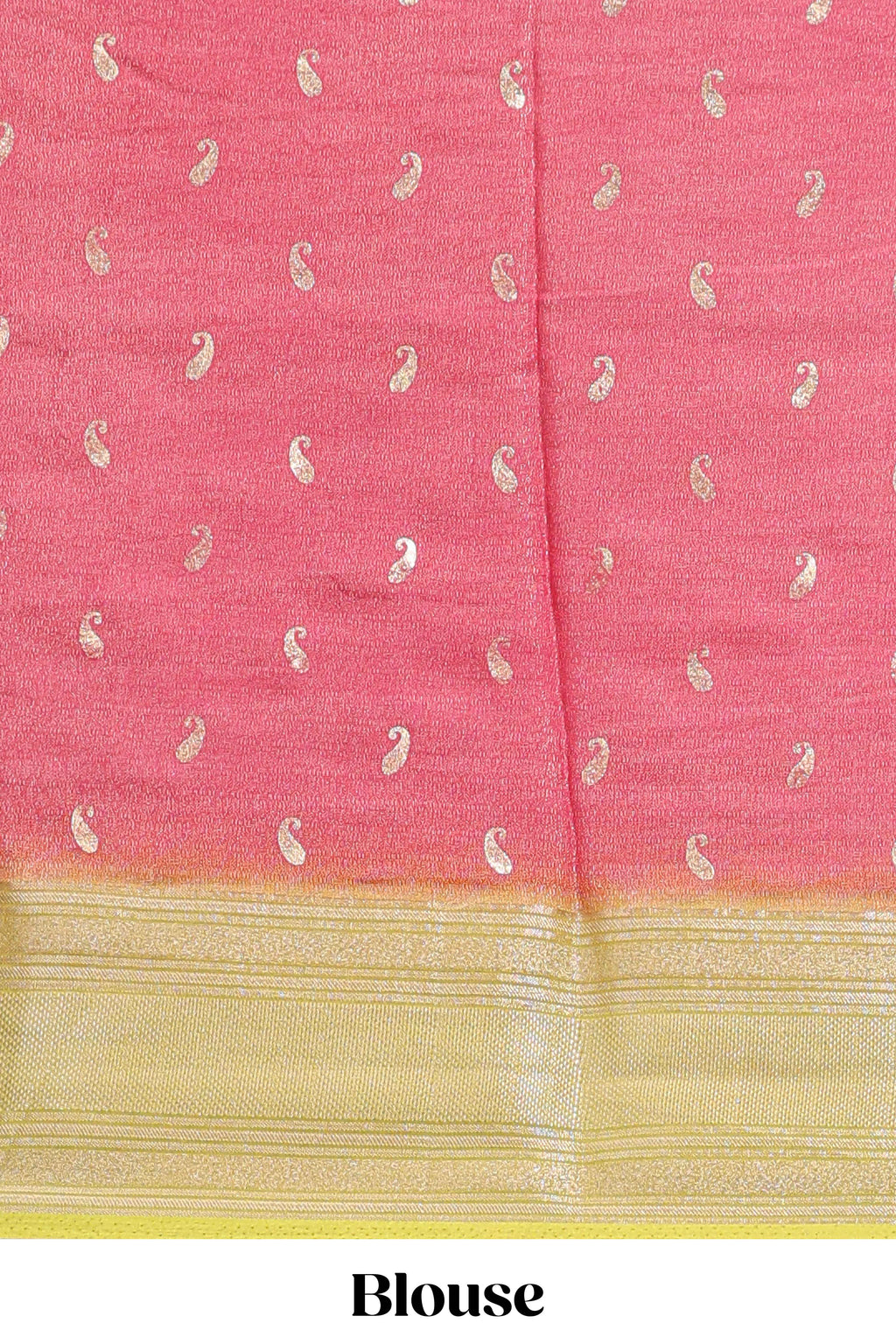 Pink floral design georgette saree with contrast border and motifs blouse