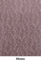 Mauve brown geometirc digital print georgette saree with self scallop border and matching blouse