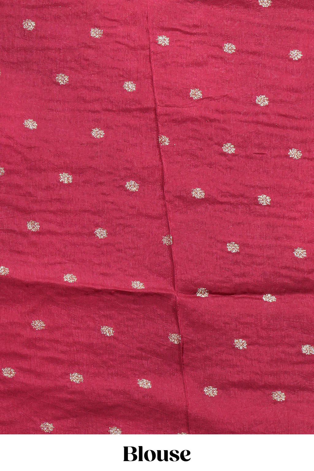 Rani pink double shaded zari checks georgette saree with small zari border and self pallu along with matching zari buttas blouse piece