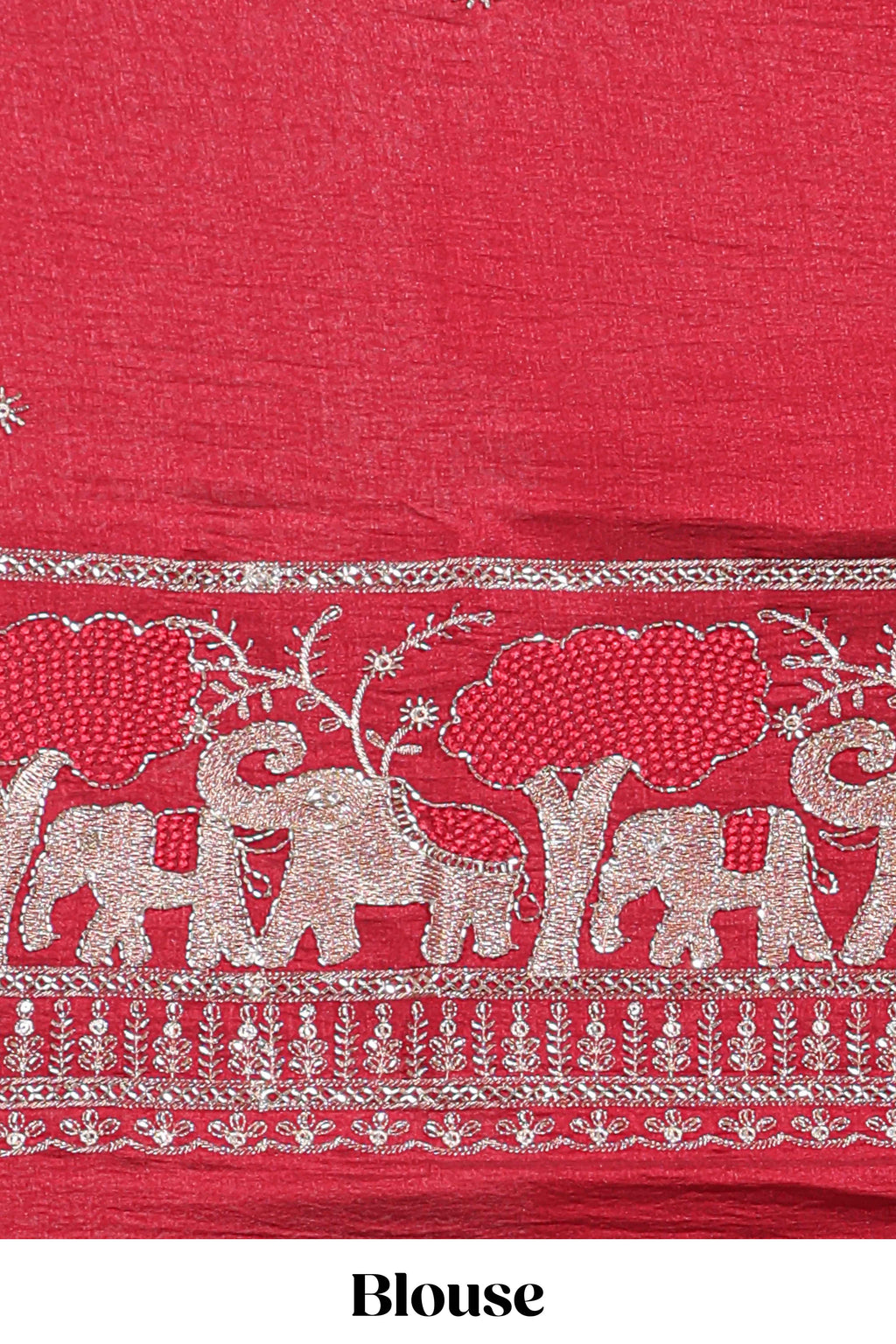 Peach  checks georgette saree with small  border and contrast aari work blouse