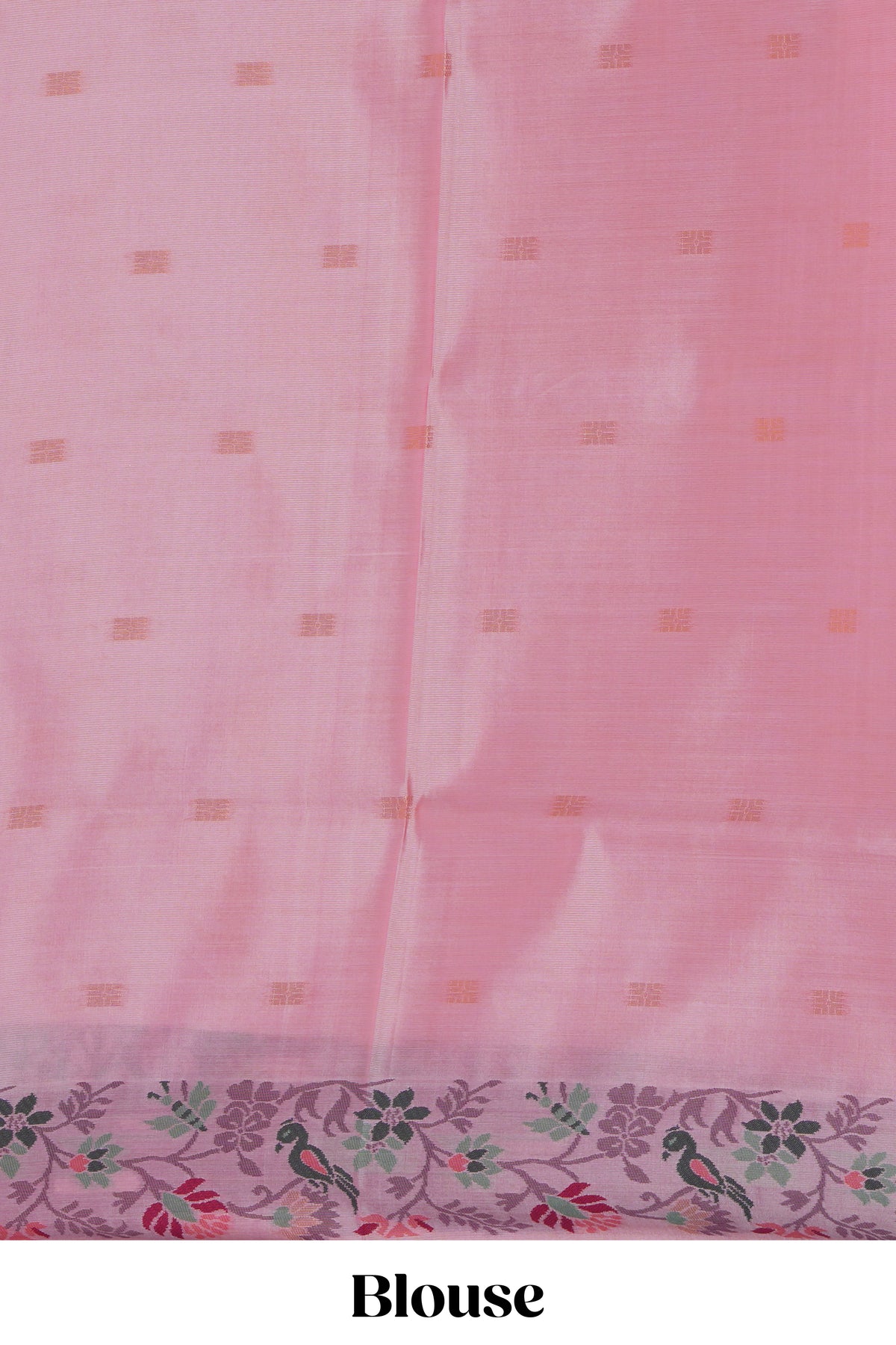 Wine color geometric zari motifs ikkat cotton saree with contrast floral & birds design border and zari motifs blouse