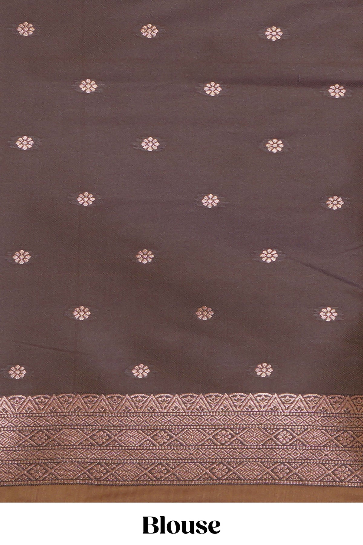 Mustard floral design ikkat cotton saree with contrast zari design border and zari floral motifs blouse