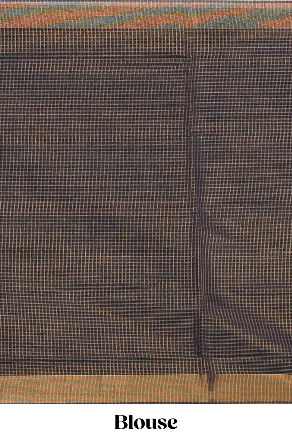 Black checked ikkat cotton saree with self zari border and matching blouse along with beautiful pallu showcasing ikkat design