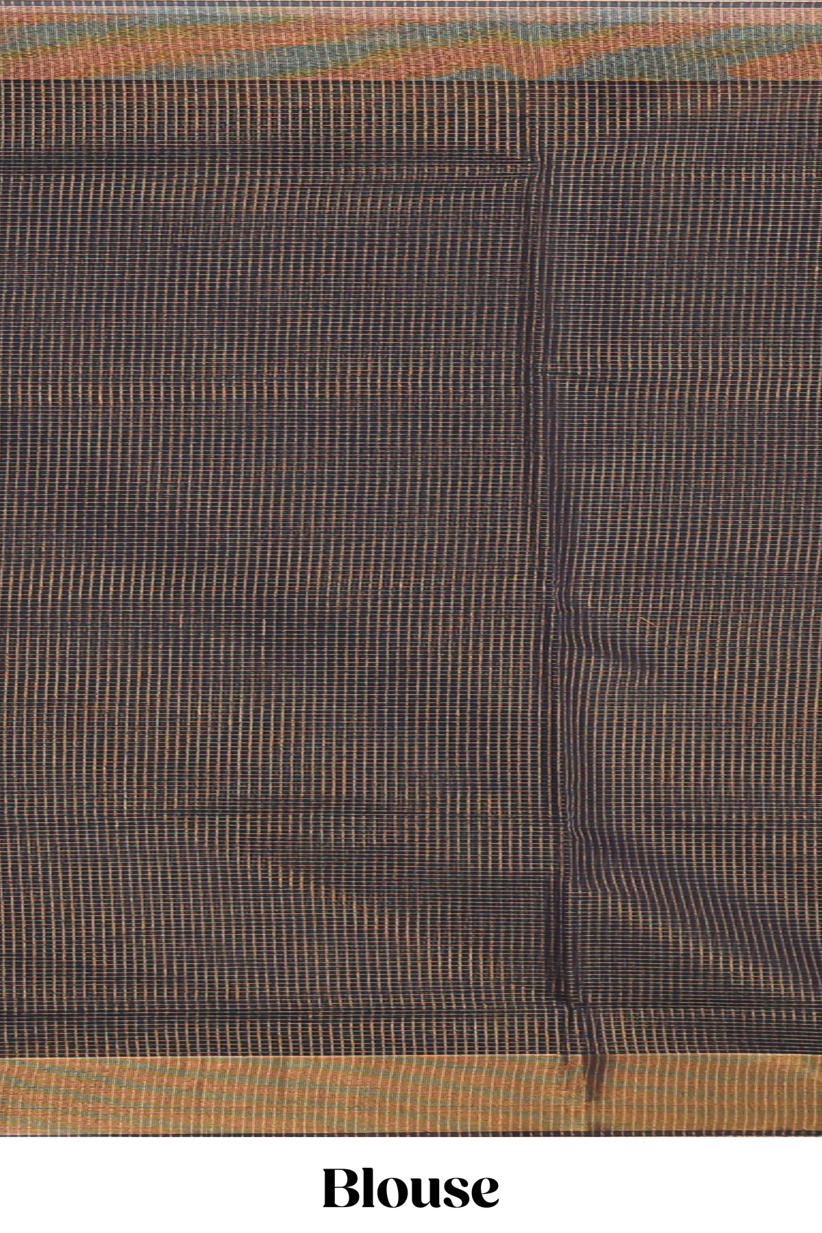 Black checked ikkat cotton saree with self zari border and matching blouse along with beautiful pallu showcasing ikkat design