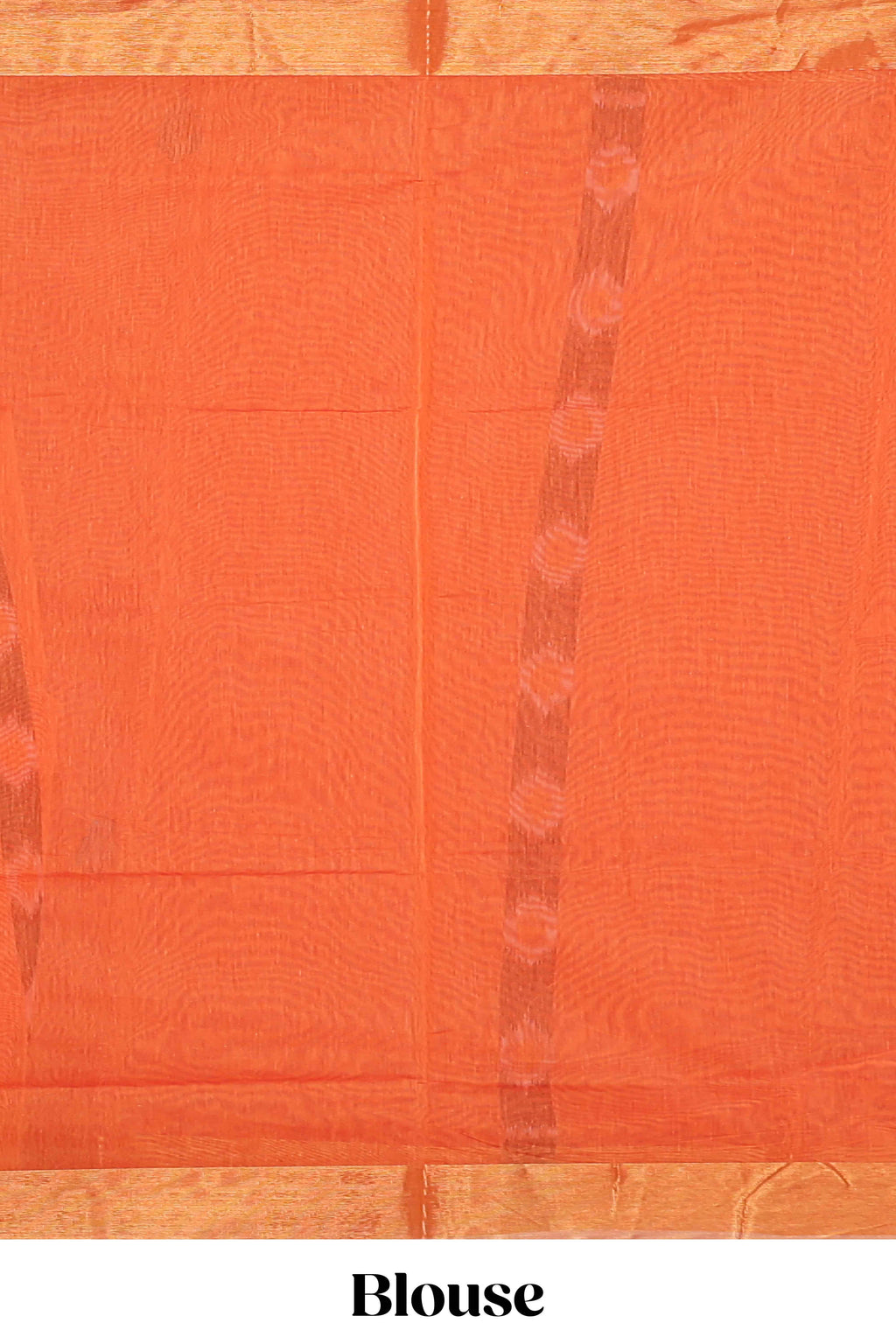 Orange ikkat style geometric design pure ikkat cotton saree with self zari border and matching blouse comes with beautiful ikkat design pallu