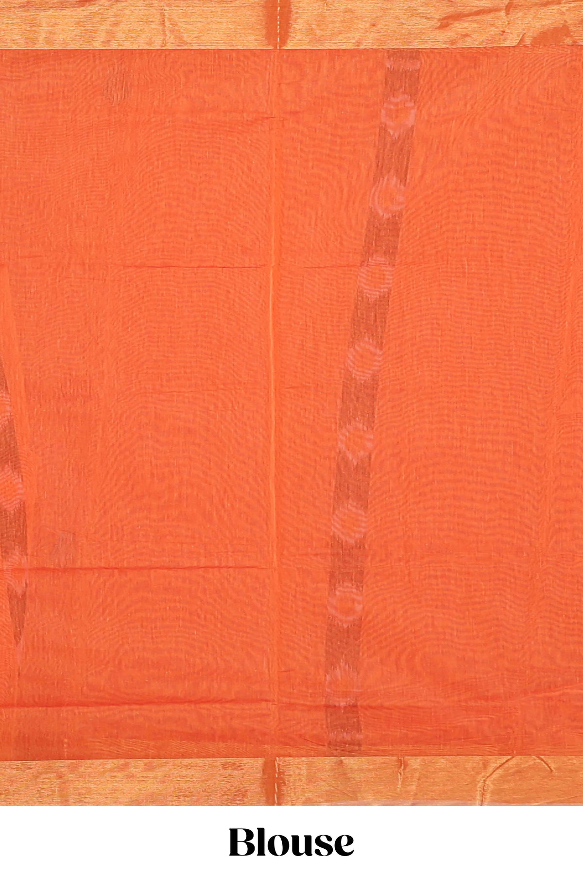 Orange ikkat style geometric design pure ikkat cotton saree with self zari border and matching blouse comes with beautiful ikkat design pallu