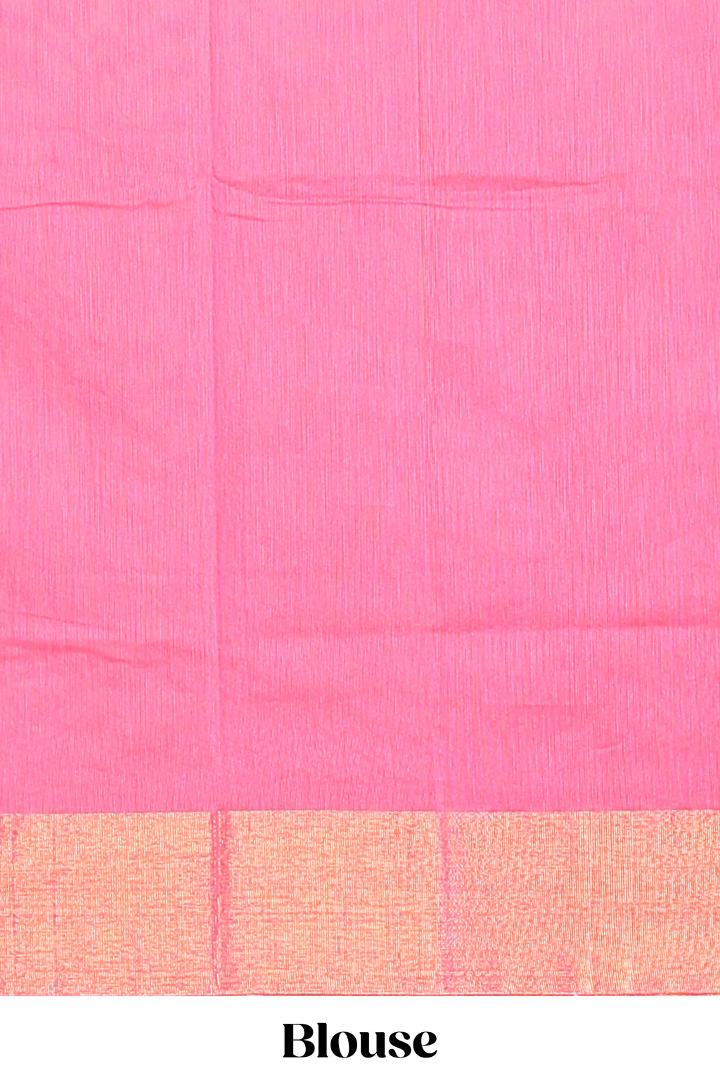 Pink motif designs ikkat cotton saree with contrast zari border and plain blouse