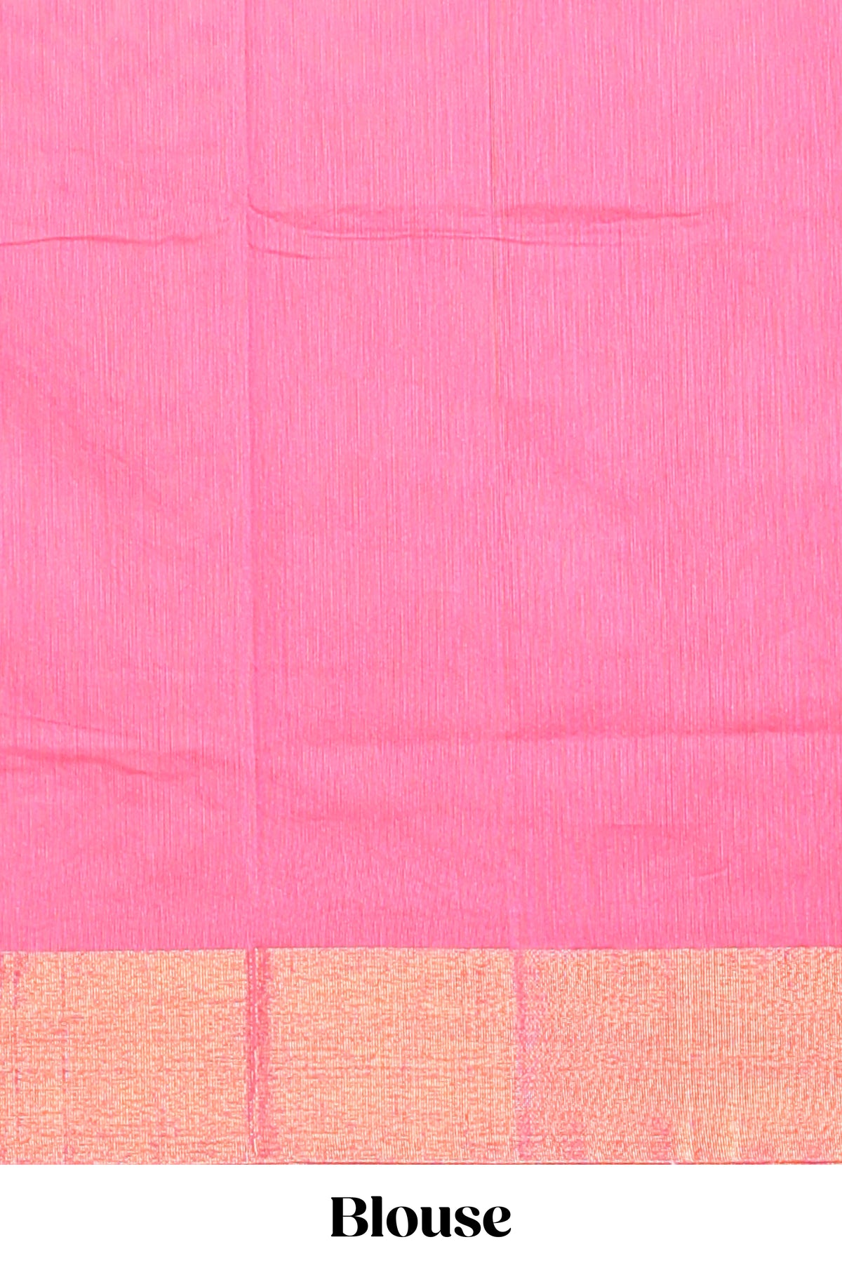 Pink motif designs ikkat cotton saree with contrast zari border and plain blouse