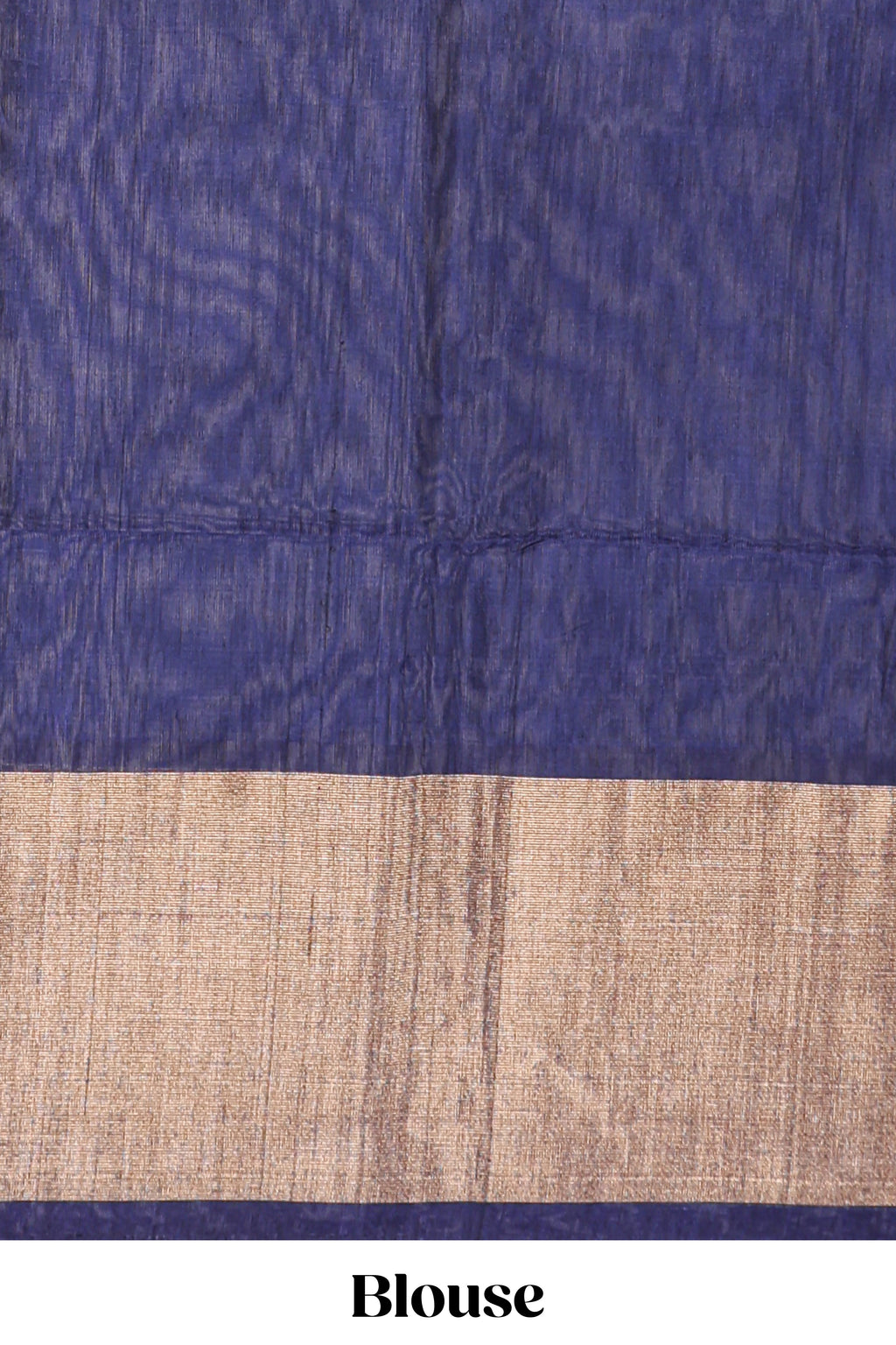 Blue ikkat design cotton saree with contrast zari border and plain blouse