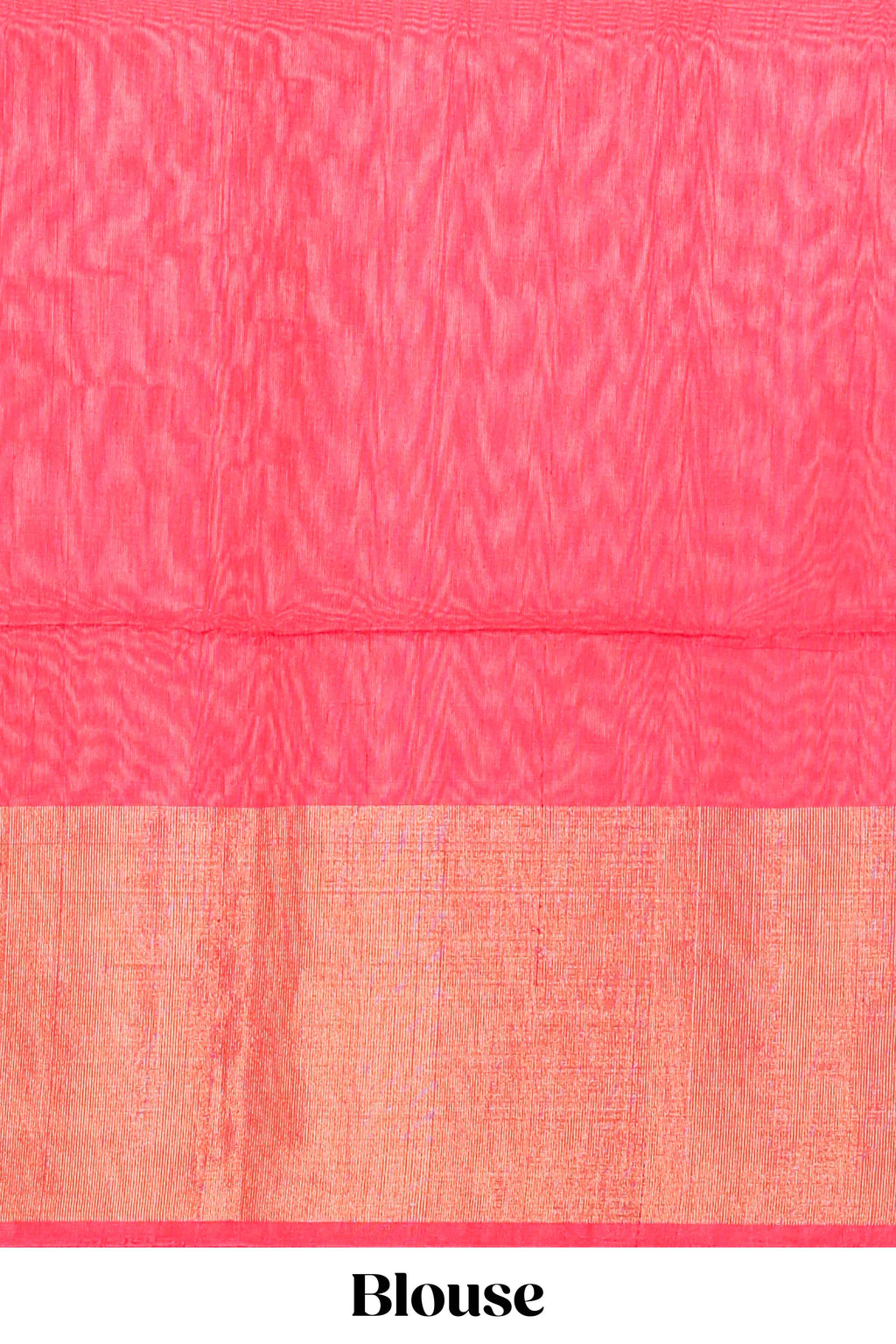 Blue geometric design ikkat cotton saree with contrast border and blouse