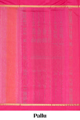 Pink striped shades plain design ikkat cotton saree with self zari pallu and matching blouse
