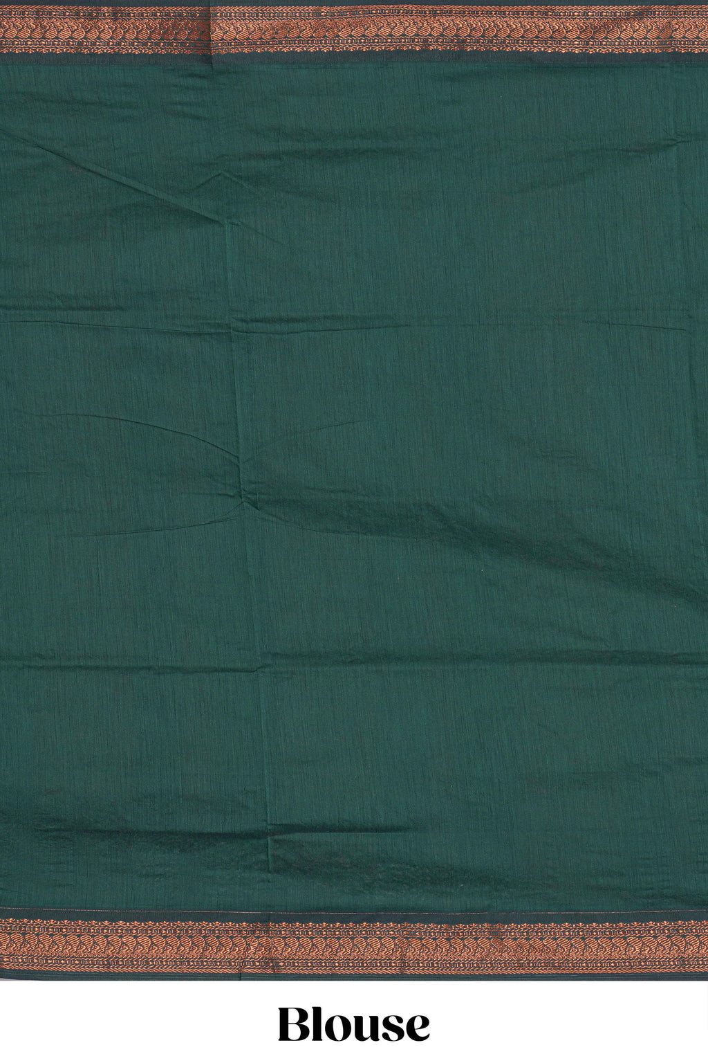 Green motifs design kalyani cotton saree with contrast border and striped pattern pallu
