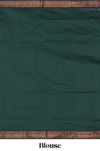 Purple motifs design kalyani cotton saree with contrast border and striped pattern pallu