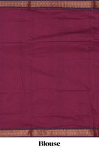 Green motifs design kalyani cotton saree with contrast border and striped pattern pallu