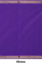 Rani pink butta designed kalyani cotton saree with contrast border and plain blouse