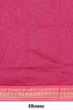 Dark green floral motifs design kalyani cotton saree with contrast border and blouse