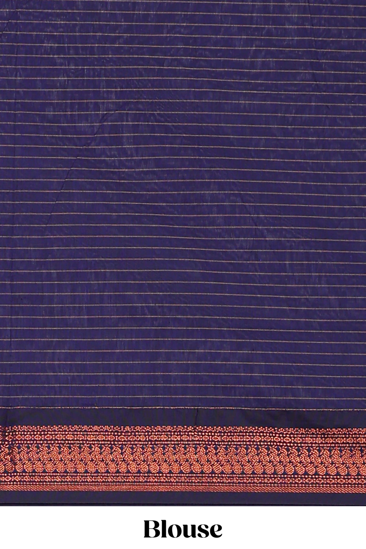 Green checked design kalyani cotton saree with contrast border and striped blouse