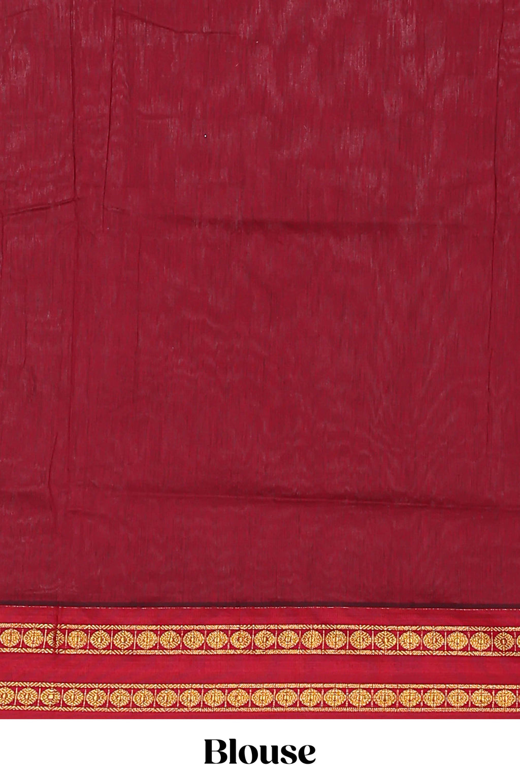 Orange design kalyani cotton saree with contrast border and blouse