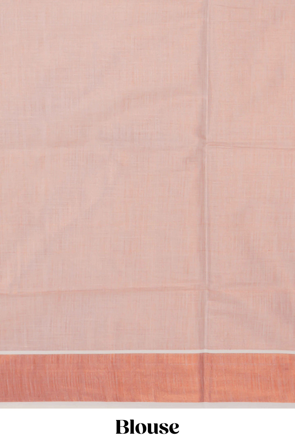 Copper plain design kerala cotton saree with self zari border and matching blouse