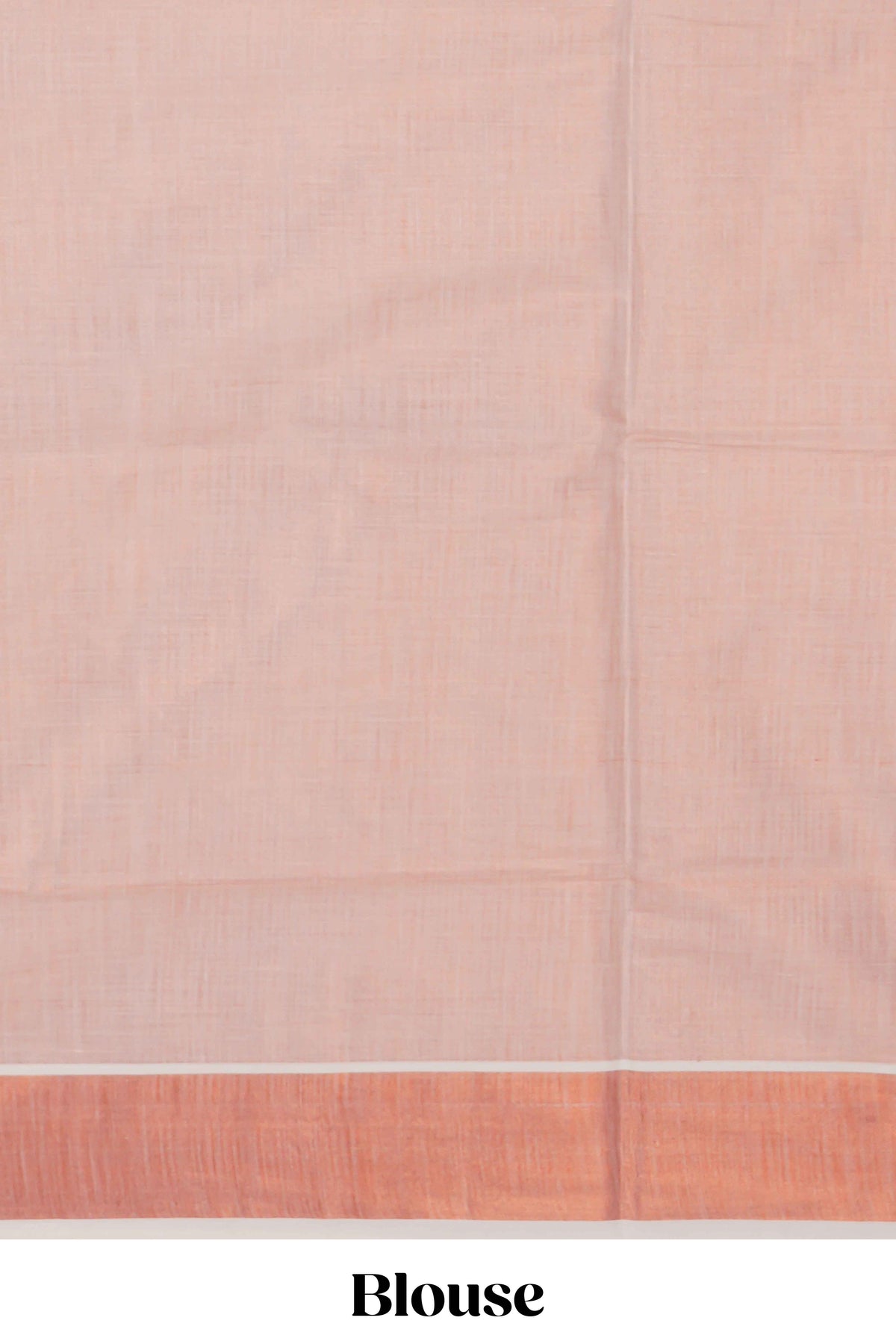Copper plain design kerala cotton saree with self zari border and matching blouse