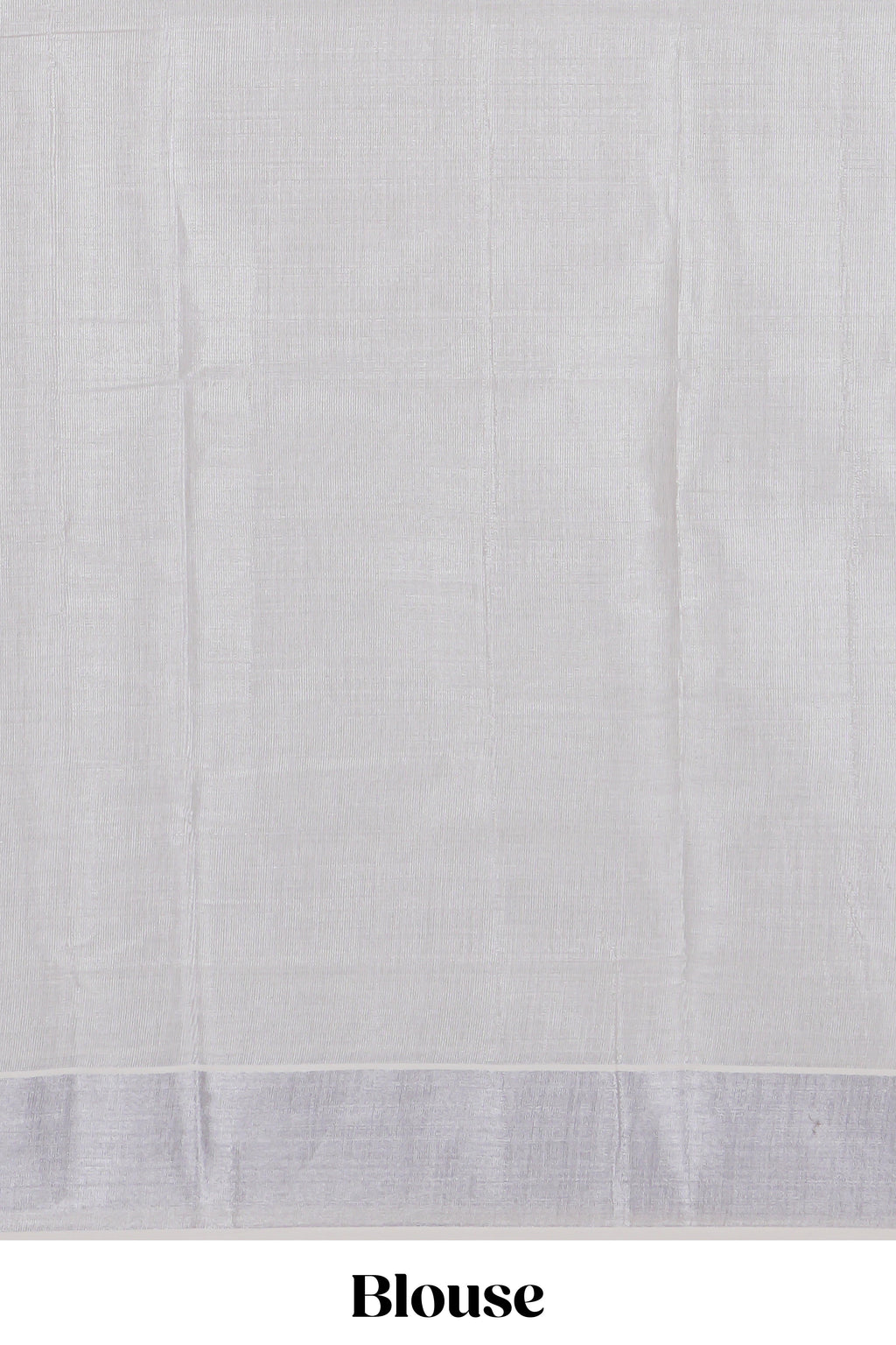Grey plain design kerala cotton saree with self zari border and matching blouse