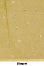 Brown mythological & traditional motifs kalamkari cotton saree with contrast zari border and motifs blouse