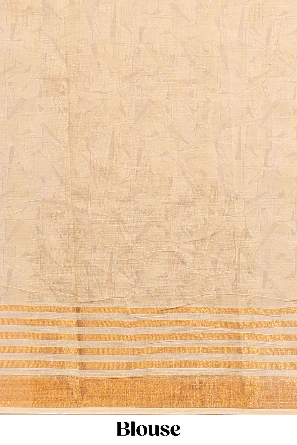 Blue traditional motifs kalamkari cotton saree with contrast zari border and motifs blouse