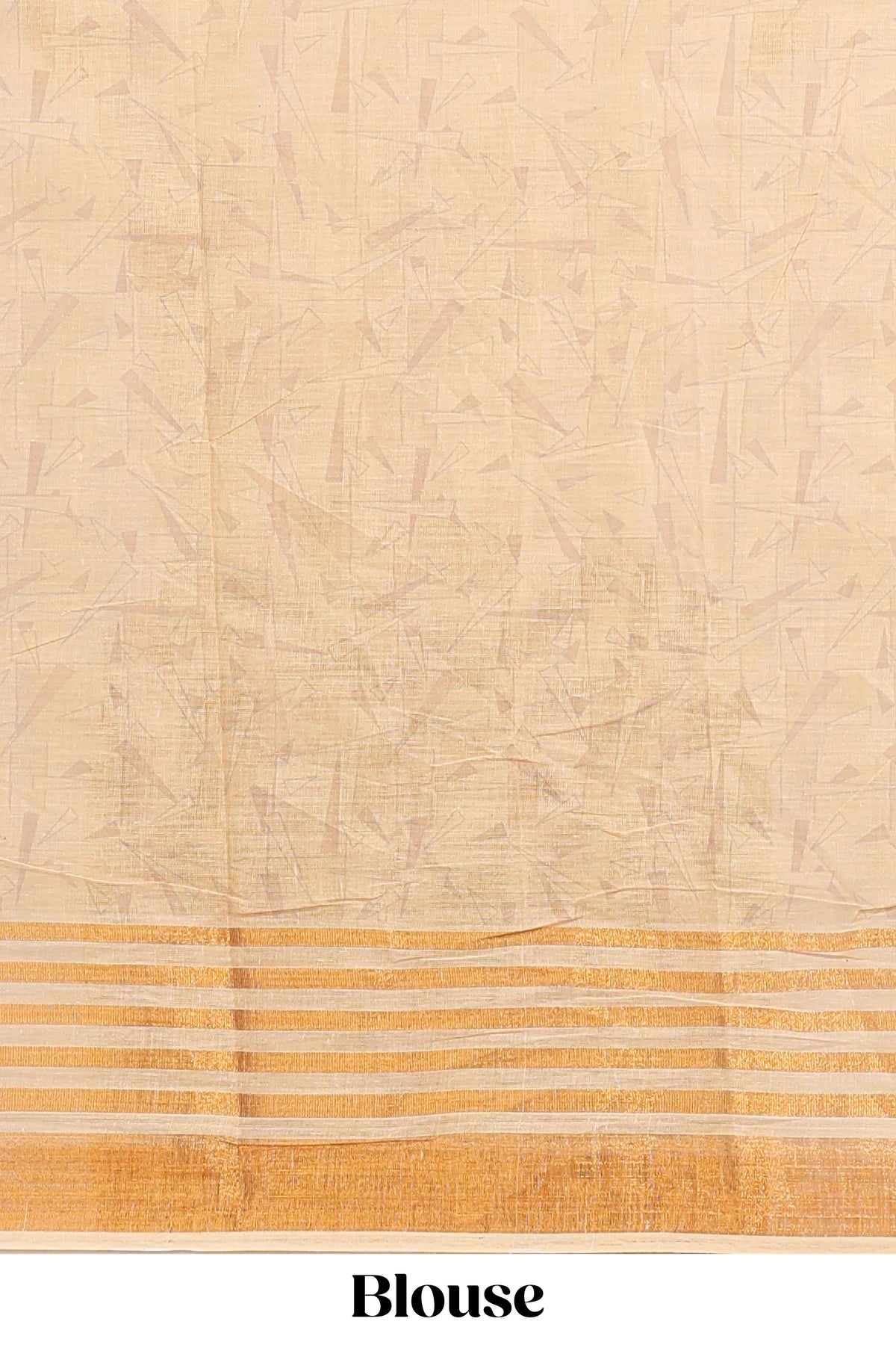 Blue traditional motifs kalamkari cotton saree with contrast zari border and motifs blouse