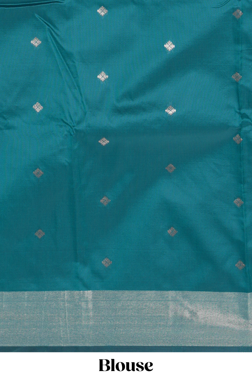 Green checked zari design kathan silk saree with contrast temple zari border and motifs blouse