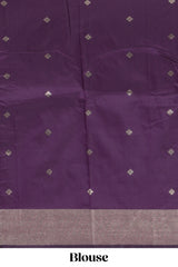 Orange checked zari design kathan silk saree with contrast temple zari border and motifs blouse