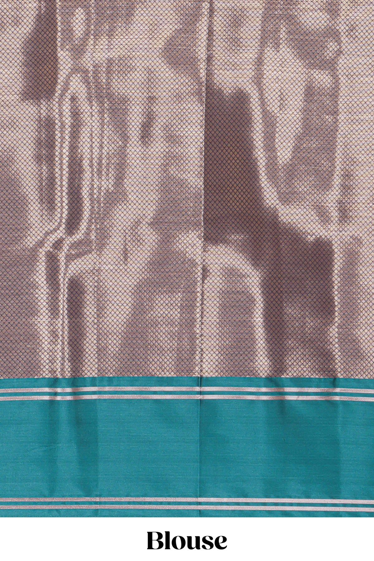 Blue floral zari motifs design kathan silk saree with contrast borders and zari pallu