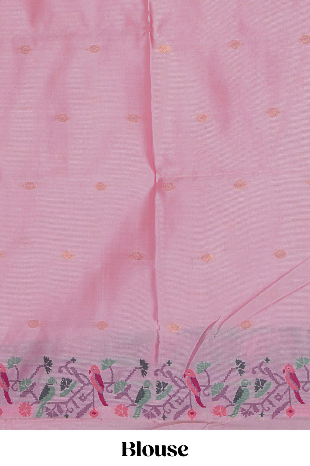 Purple zari striped design kathan silk saree with contrast zari borders and motifs blouse