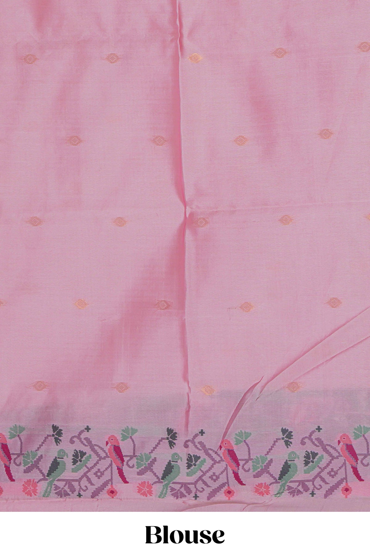 Purple zari striped design kathan silk saree with contrast zari borders and motifs blouse