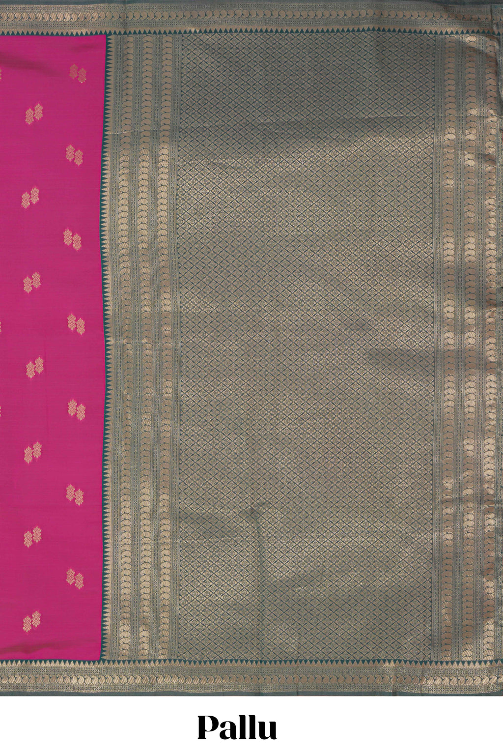 Pink zari motifs design kathan silk saree with contrast zari borders and blouse