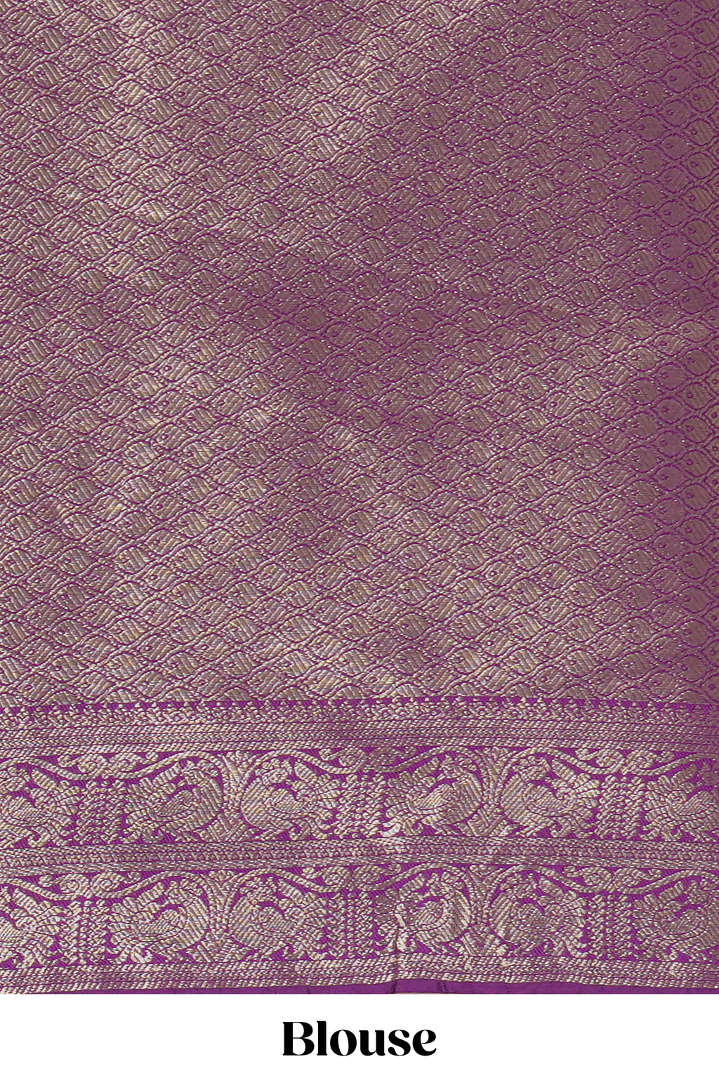 Green zari motifs design kathan silk saree with contrast zari borders and blouse