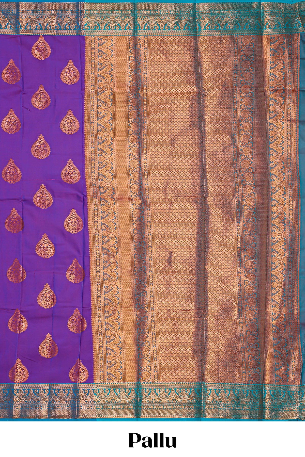 Purple butta designed  kathan silk saree with contrast border and blouse