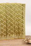 Green leaf design kota cotton saree with self border and matching blouse