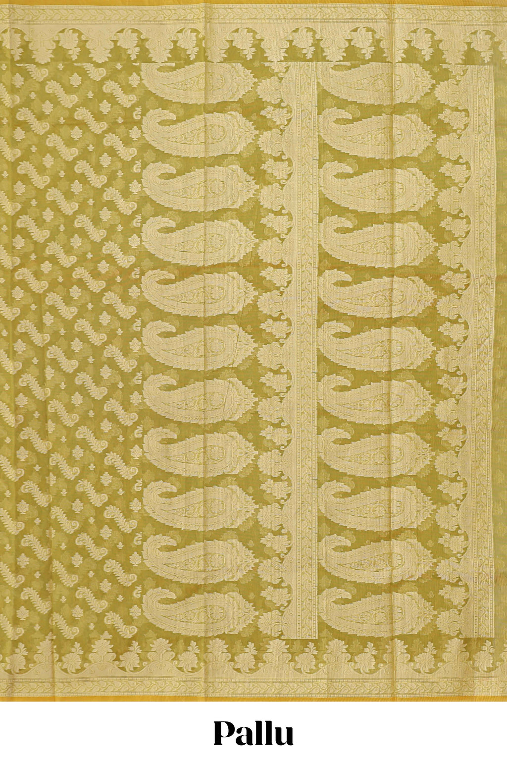 Green leaf design kota cotton saree with self border and matching blouse