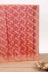 Red leaf design kota cotton saree with self border and matching blouse