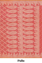 Red leaf design kota cotton saree with self border and matching blouse