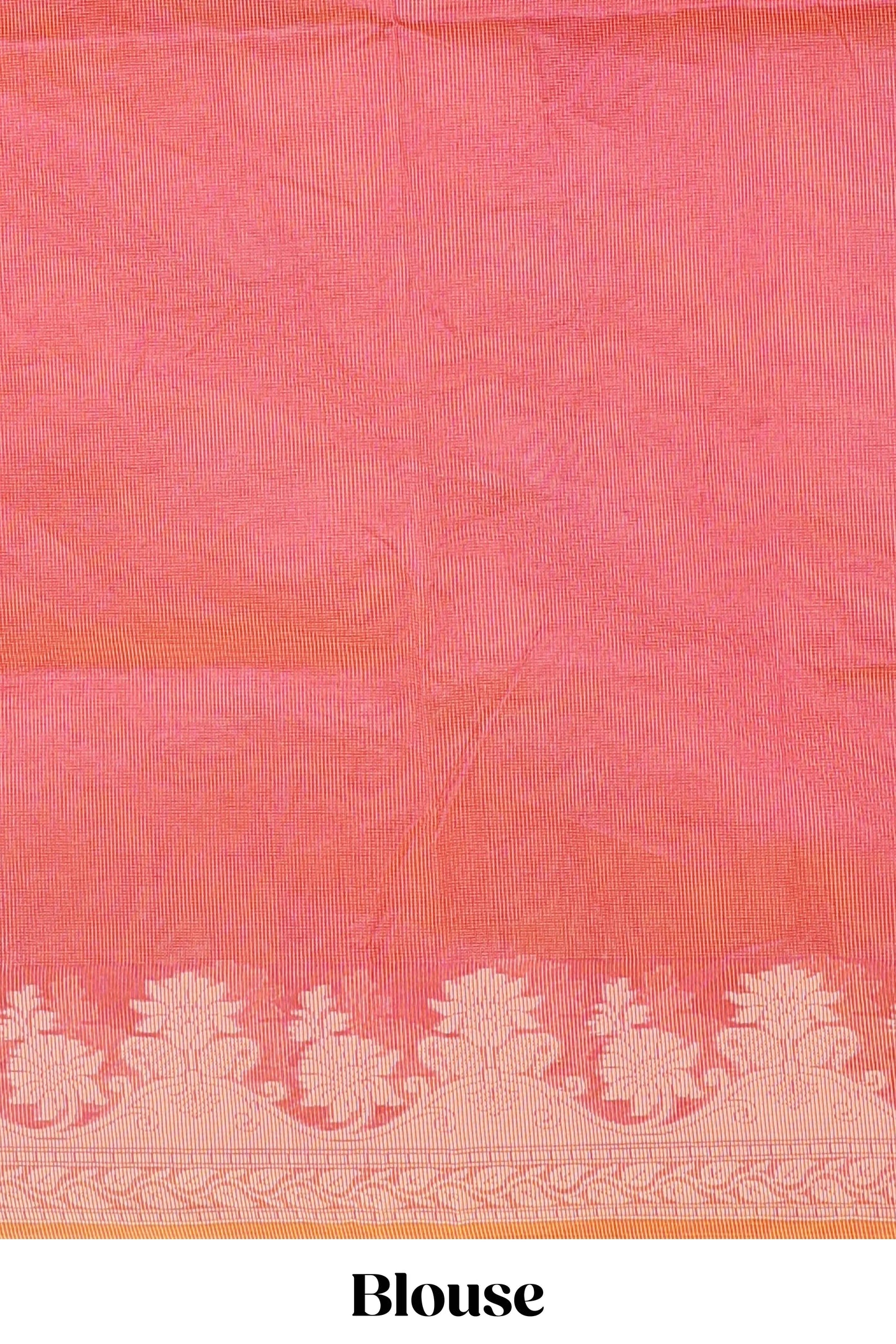 Red leaf design kota cotton saree with self border and matching blouse