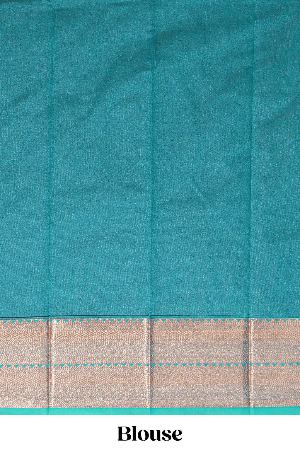 Rich Magenta Kota Cotton Saree With Gold Zari Floral Buttas, Teal Zari Border, Woven Zari Pallu And Contrast Blouse Piece