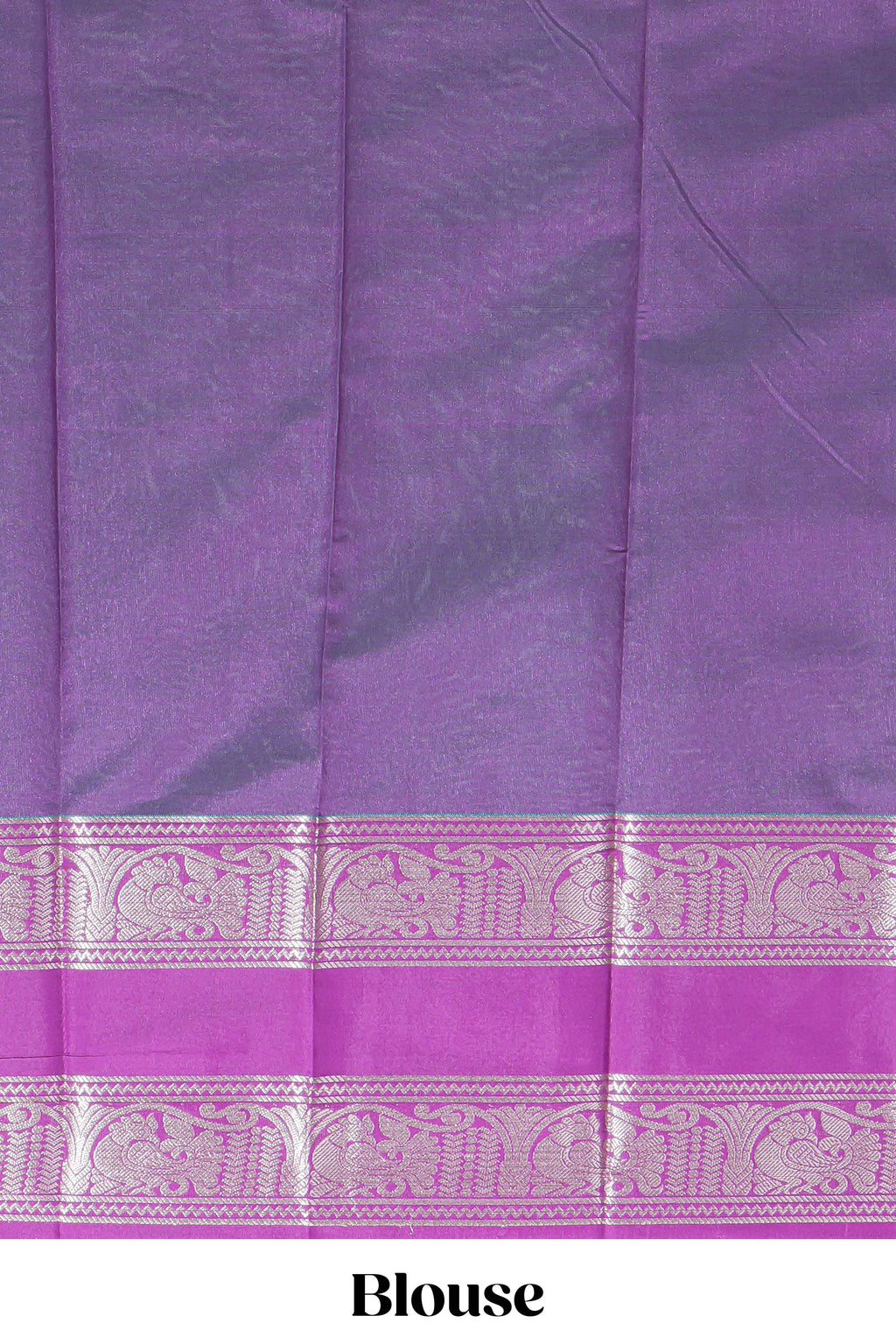 Turquoise Green Kota Cotton Saree With Silver Zari Square Buttas, Retta Petta Zari Border, Woven Zari Pallu And Contrast Blouse Piece