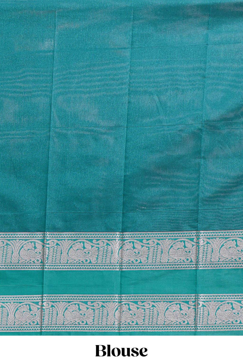 Violet kota cotton saree with silver zari square buttas retta petta zari border and woven zari pallu with contrast blouse